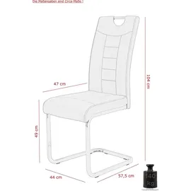 Hela Tische, 2er Set Schwingstuhl 2er-Set Ruby S Cappuccino, gepolstert