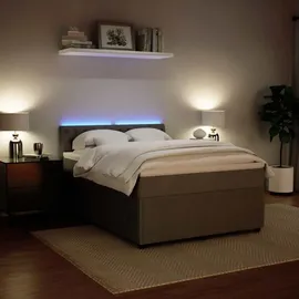 vidaXL Boxspringbett 140 x 200 cm Hellgrau