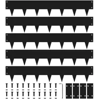 Rasenkante Metall mit Dornen, Beetbegrenzung Rasenbleche Mähkante Metall Palisade, 100 x 18 cm Beetumrandung Rasenkante Metall, 5 Stück in der Verpackung, Garten Beeteinfassung, Rasenkanten Blech