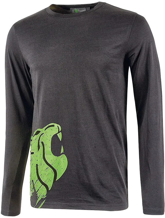 U-Power Langarmshirt Alien - asphalt grey - L