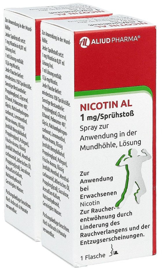 Nicotin Al 1 mg/Sprühstoß Spray zur Anwendung in der Mundhöhle,