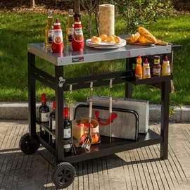 Royal Gourmet Grillwagen 137,5 kg Edelstahl silber