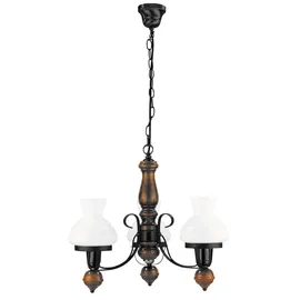 Rabalux Petronel 3-flg. 60 W 45 cm schwarz-braun