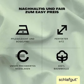 schlafgut Easy Jersey 120 x 200 - 130 x 200 cm green light