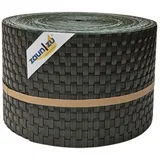 zaunzu® Sichtschutzstreifen Rattan 26 m grün