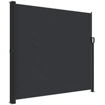 vidaXL Seitenmarkise 180 x 300 cm Schwarz Polyester