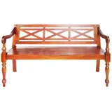 vidaXL Batavia-Bank Dunkelbraun 123 cm Massivholz Mahagoni