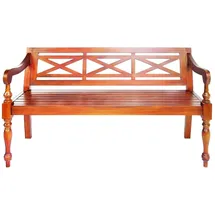 vidaXL Batavia-Bank Dunkelbraun 123 cm Massivholz Mahagoni