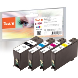 Peach L150 XL 4 Druckerpatronen XL (bk, c/m/y) ersetzt Lexmark No. 150XL für z.B. Lexmark Interpret S 415, Lexmark Intuition S 515, Lexmark Pro 715