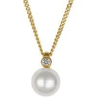 Orolino Halskette 585/- Gold Süßwasserzuchtperle Weiß 0.0300 Karat 42/45cm Damen