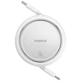 Baseus Einziehbares Kabel 1m - Kompatibel mit USB-C und iPhone - Baseus Free2Pull Kabel 20 W 1 m – Weiß