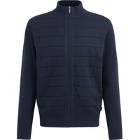 Bugatti Strickjacke, Strukturstreifen, Stehkragen, für Herren, 390 MARINE, M