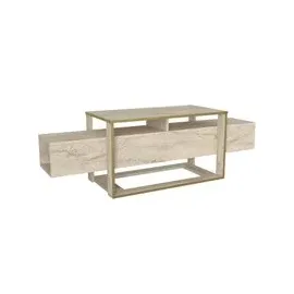 moebel17 Bianco Lowboard 160 x 49,8 x 46,1 cm Beige Holz, Spanplatte