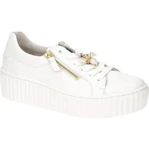 Gabor Sneaker Low Damen Weiß/Gold 40,5