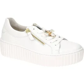 Gabor Sneaker Low Damen Weiß/Gold 40,5