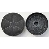 AJS Aktivkohlefilter FR7524 wie PKM CF110 Respekta MIZ0023 Bomann KF561 - 2 Stück - Schwarz