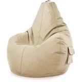 Green Bean Sitzsack mit Rückenlehne 80x70x90cm - Gaming Chair mit 230L Füllung: Styroporkugeln, Oval, 70x90x80 cm, Hergestellt in Deutschland, Wohnzimmer, Hocker, Sitzsäcke, XXL Sitzsäcke