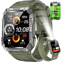 Smartwatch Herren mit Telefonfunktion Armbanduhr Sportuhr Gym Fitnessuhr