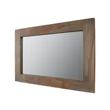 Massivmoebel24 Spiegel Sheesham 90 x 60 cm Grau