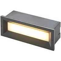 LUCANDE LED-Wandeinbaulampe Lachlain, anthrazit, 25 cm, IP65