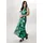Aniston SELECTED Jerseykleid Maxi Gemustert Blau/Grün 42