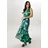 Aniston SELECTED Jerseykleid Maxi Gemustert Blau/Grün 42