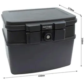 Rottner Tresor Rottner Feuerschutzkassette FIRE DATA BOX 3 schwarz,