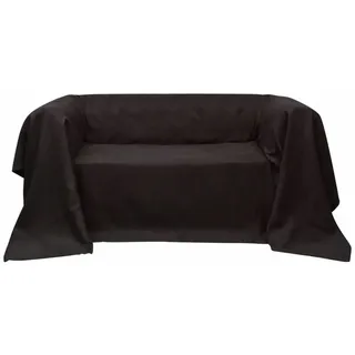 vidaXL Micro-Suede Sofaüberwurf Tagesdecke Braun 140 x 210 cm