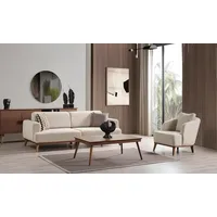 JVmoebel Polstergarnitur Luxus Sofagarnitur Komplettes Sofaset Garnitur Kombination 3+1 Sofa, (3-Sitzer Sofa + Sessel), Made in Europa beige