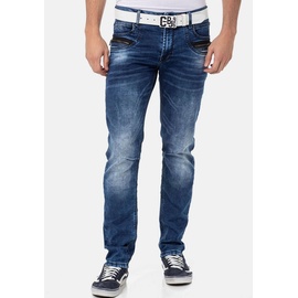 Cipo & Baxx Slim-fit-Jeans, Gr. 30 - Länge 32, BLUE, , 54943725-30 Länge 32