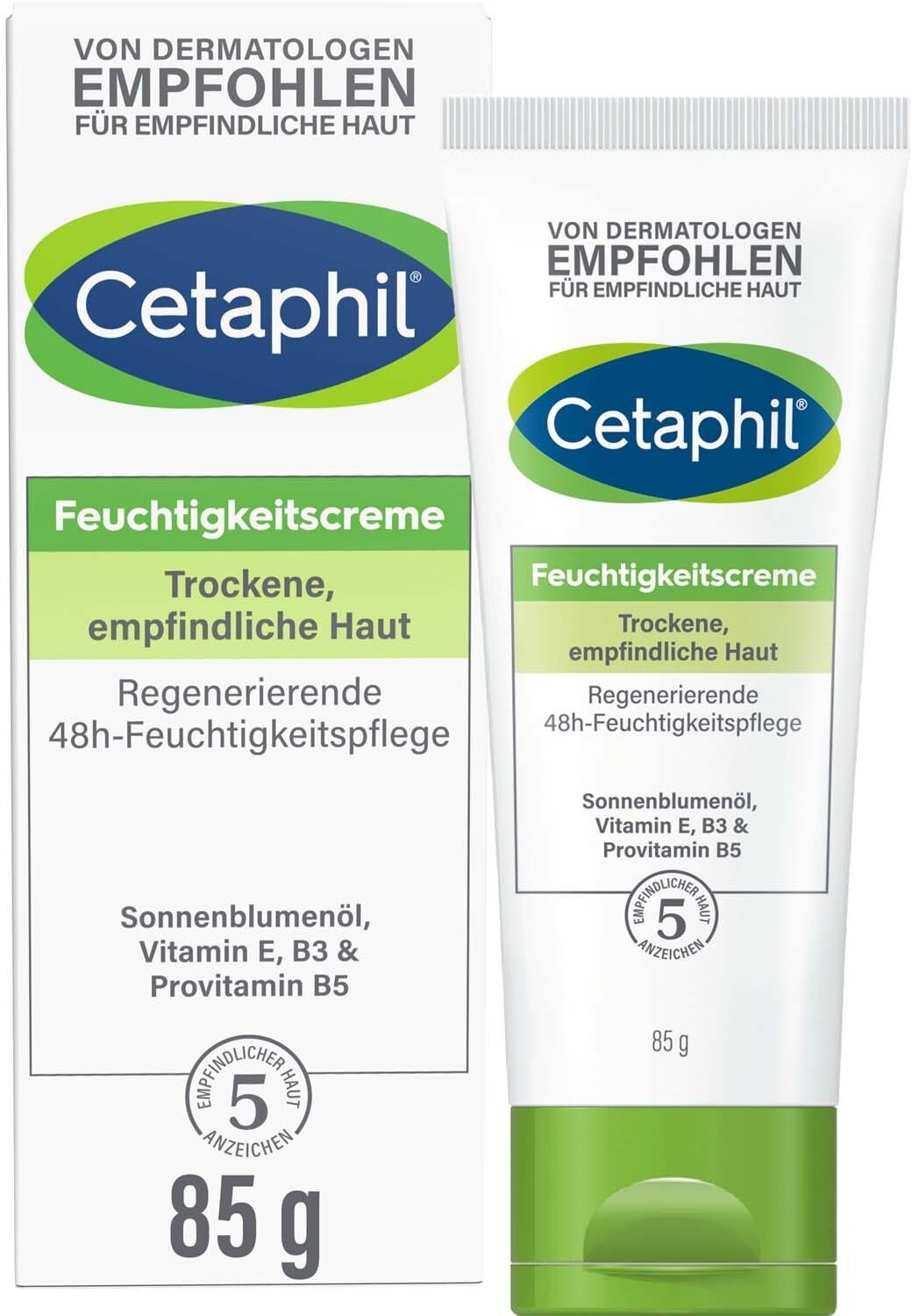 Cetaphil Feuchtigkeitscreme für trockene, empfindliche Körper- & Gesichtshaut