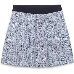 PUMA Damen Rock W Pleated Microdot Skirt, WHITE GLOW-DEEP NAVY, L