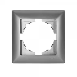 Gunsan 1281500000140, Visage 1-fach Rahmen für 1 Steckdose Schalter Dimmer Silbe...