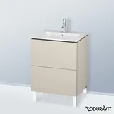 Duravit L-Cube 62x48,1cm, Tau matt, 2 Auszüge, stehend