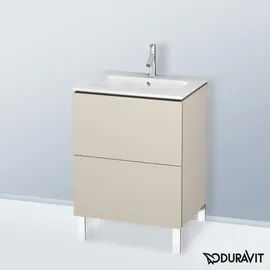 Duravit L-Cube 62x48,1cm, Tau matt, 2 Auszüge, stehend