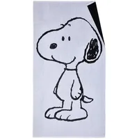 VOSSEN Snoopy Beach Strandtuch 100 x 180 cm schwarz