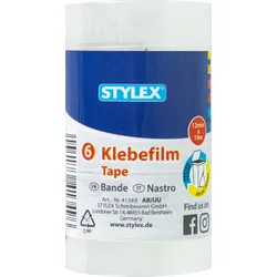 Klebefilm, 6 Rollen, 12 mm x 10 m