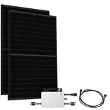 Offgridtec® Solar-Direct 900W HMS-800-2WB Balkonkraftwerk Bifazial Full Black Schukosteckdose - 5m - Ohne Halterung - 0% MwSt. (gemäß§12 Abs.3 UstG**)