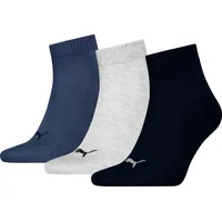 Puma 3P Quarter PLAIN Logo einfarbig Blau/Grau 35-38