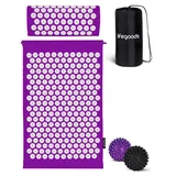 LifeGoods Akupressurmatte Mit Kissen - Akkupressmatte - Akkupressurmatte+ - Akupressur Matte - Akupunktur Matte - Massagematte - Rücken - Stachelmatte - Fakirmatte - Nagelmatte - Acupressure Mat