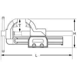 KS Tools Schraubstock mit Rundteller, 175 mm