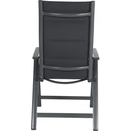 Greemotion Grenada Klappsessel 61 x 67 x 110 cm anthrazit/schwarz