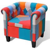 furnicato Sessel mit Patchwork-Design Stoff bunt