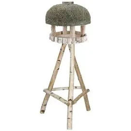 dehner natura premium Futterhaus Amberg mit Heudach, inkl. Ständer Birkenholz, ca. B60/H145/T60 cm
