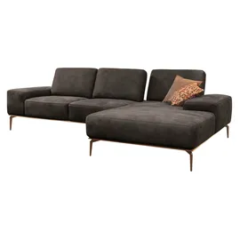 W.Schillig Ecksofa "run, Designsofa mit tollem Sitzkomfort, L-Form", grau (antracite s37), B:299cm H:88cm T:178cm, Longlife Xtra-Leder Z73: Naturwalkleder der Luxusklasse aus den erlesensten Rohhäuten.