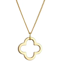 Elli PREMIUM Kleeblatt Glücksbringer 585 Gelbgold Grigri Ketten   Damen 