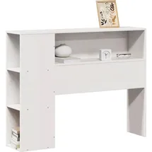 vidaXL Kopfteil mit Stauraum Weiß 90 cm Massivholz Kiefer