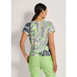Madeleine Longpullover mit Unikat-Print Grün 40/42