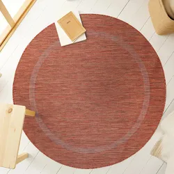 Outdoorteppich AYYILDIZ TEPPICHE "RELAX 4311", braun (kupferfarben), H:5mm Ø:200cm, Polypropylen, Teppiche, pflegeleicht, robust, In- und Outdoor geeignet, große Farbauswahl
