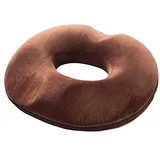 Surwin Donut Kissen Sitzkissen Orthopädisch, Sitzkissen Rund, Sitzkissen Bürostuhl, Hämorrhoiden Sitzkissen, Bequemer Sitzring Steißbein Entlastung für Rücken, Hüfte (One Size,Frauen braun)